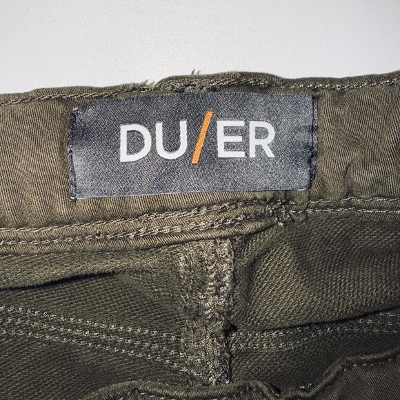 DU/ER Mens Green Pants 34x29 N2X Slim Fit No Sweat Jogger Taper MJNS1100 Cargo - Picture 8 of 11
